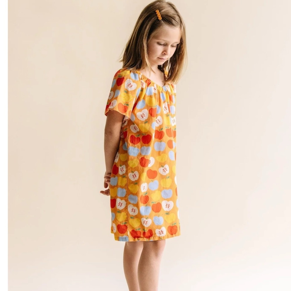 La Paloma Apple print dress size 8-9